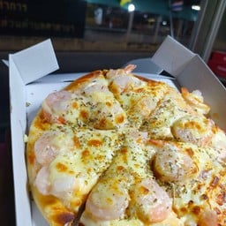 กุ้งอบชีสถาดกลางตัด6ชิ้น