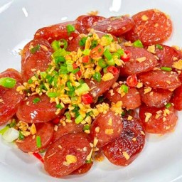 ข้าว+กุนเชียงคั่วพริกเกลือ