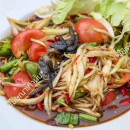 ตำปูปลาร้าไข่เค็ม