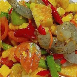 ตำข้าวโพดกุ้งสด