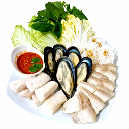 เมี่ยง ปลาดอลลี่ หอยแมลงภู่ หมูสามชั้น