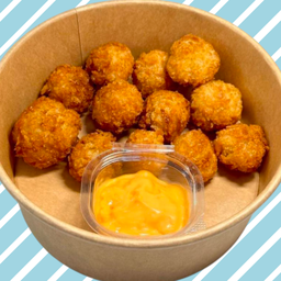 ไก่ป๊อบทอดกรอบร้อนๆพร้อมชีสดิป