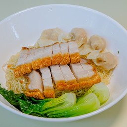 บะหมี่+เกี๊ยวหมู-หมูกรอบ