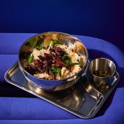 ข้าวผัดกากหมู หมูแดดเดียว