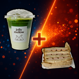 [เซตสุดฮิต] แซนวิชไส้กรอกไก่หนังกรอบ + Matcha latte