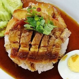 ข้าวหมูแดง หมูกรอบ