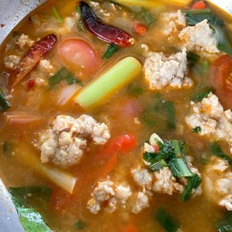 ต้มยำหมูสับน้ำข้น ชาม
