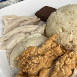 ข้าวมันไก่2สีต้ม+ทอด