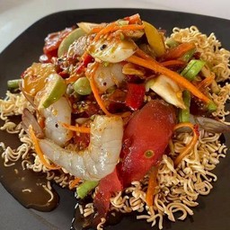 ตำมาม่ากรอบกุ้งสด