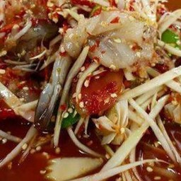 ตำมะม่วง กุ้งสด ปลาร้านัวร์