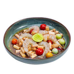 ยำกุ้งสดไหลบัว. Lotus Stem Salad With Shrimp