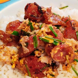 ข้าว+กุนเชียงผัดไข่