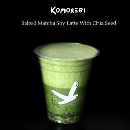 Salted Matcha Soy Latte With Chia Seed