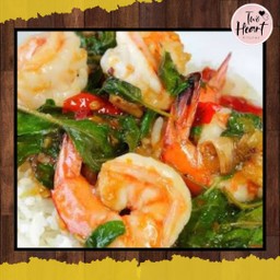 ข้าวราดกะเพรากุ้ง