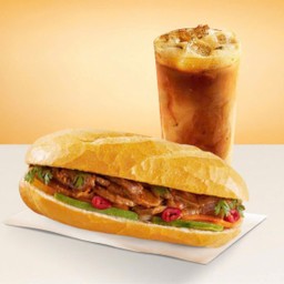 [DISCOUNT 15 BAHT] Banh Mi + Himalaya Pink Salt Coffee