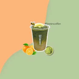 (Soda) Matcha Honey Yuzu Soda (มัทฉะฮันนี่ส้มยูซุโซดา)