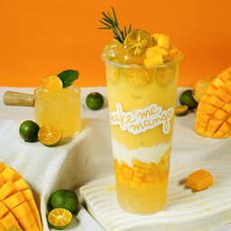 มะม่วงมะปี๊ดดดจี๊ดส์โยเกิร์ต Mango Calamansi Yogurt Smoothie