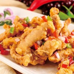 หมูเส้นผัดพริกเกลือ