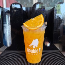 น้ำส้มสดเย็น (ใส่แก้ว)