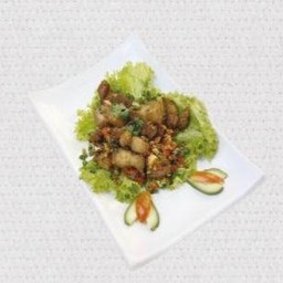 N5.หมูสามชั้นทอดน้ำปลา