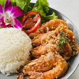 ข้าวทอดกระเทียม