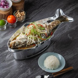 ปลากระพงนึ่งซีอิ้ว