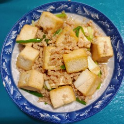 ผัดเต้าหู้หมูสับเจ Vegan