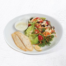 สลัดปลาดอรีย่างเกลือ