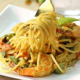 สปาเก็ตตี้เขียวหวานกุ้ง