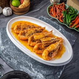 กุ้งแม่น้ำทอดเกลือ 5 ตัว