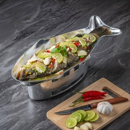 ปลากระพงนึ่งมะนาว