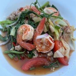 ข้าวเหนียวหมูทอด
