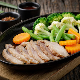 สเต๊กลาวหมู กระทะร้อน