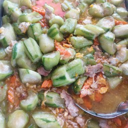 ผัดบวบใส่หมู