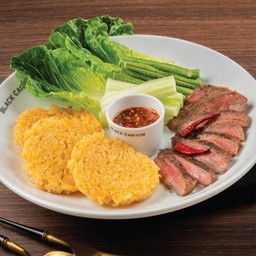 ข้าวจี่เนื้อนิวซีแลนด์ย่างจิ้มแจ่ว