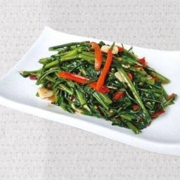 M17.ผัดผักบุ้งกะปิ