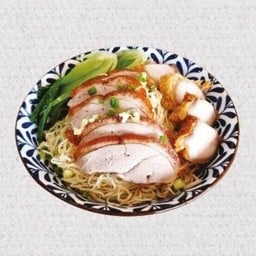 Q6. บะหมี่เป็นย่าง+หมูกรอบ