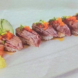 (653) ซูชิไทยวากิวย่าง Thai Wagyu Beef Aburi Nigiri