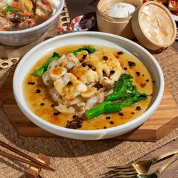 K13.ราดหน้าปลากระพงเต้าซี่