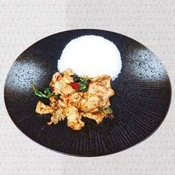 K36.ข้าวกะเพราเนื้อ( ชิ้น)(สับ)