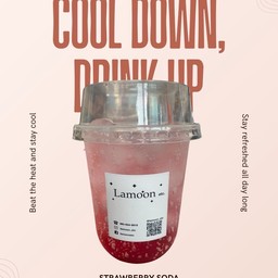 สตรอว์เบอร์รี่ โซดา (แก้วขนาด 16 Oz.)