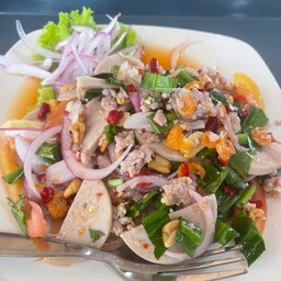 ยำวุ้นเส้นหมูยอ+หมูสับ