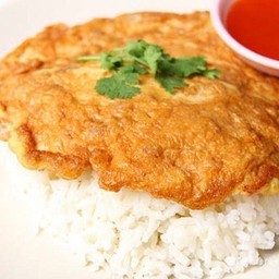 ข้าวไข่เจียว(ไม่ใส่เนื้อสัตว์)