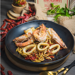 กะเพราสปาเก็ตตี้-ทะเล