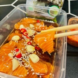 🍣ม่อนดองกุ้งดอง&ส้มตำยำตามสั่ง🍤🥢(By Sapao) แซลม่อนดองซอยลำไทร