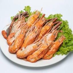 กุ้งนิ่มลวกจิ้มน้ำซีฟู้ดฉ่ำๆ 1 กิโล