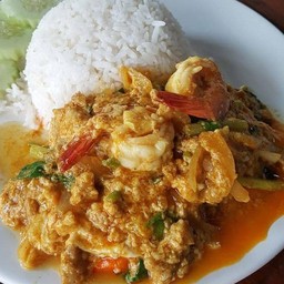 ข้าวราดผัดผงกะหรี่