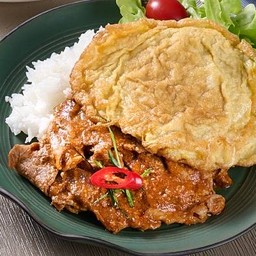 Goat Curry with Fried Egg Rice