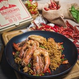 กะเพรามาม่า-กุ้ง