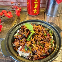 ข้าวกะเพราหมูสับหม่าล่า pad ka praow mala